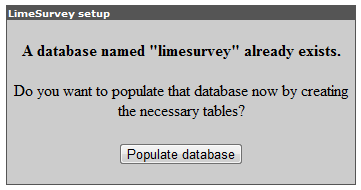 Populate database