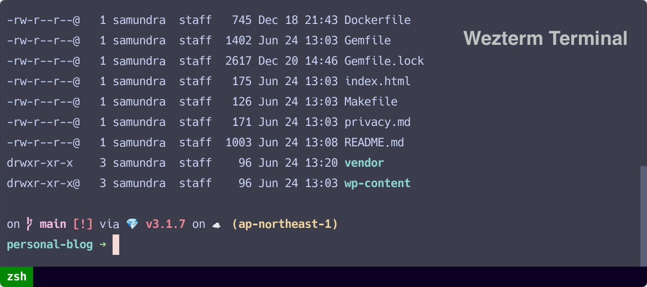 Wezterm Terminal Screenshot