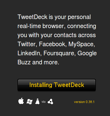 Installing TweetDeck - tweetdeck