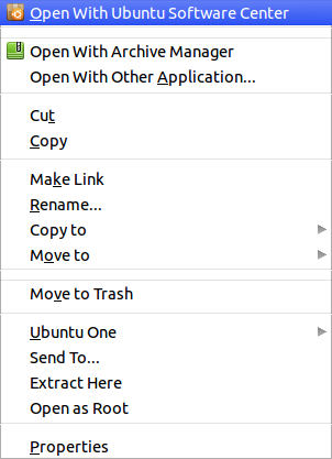 Open with Ubuntu Software Center Open with Ubuntu Software Center