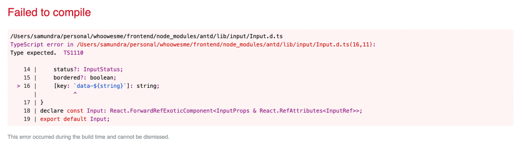 Failed to compile