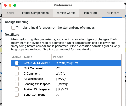Figure 6. Meld preferences after the fix